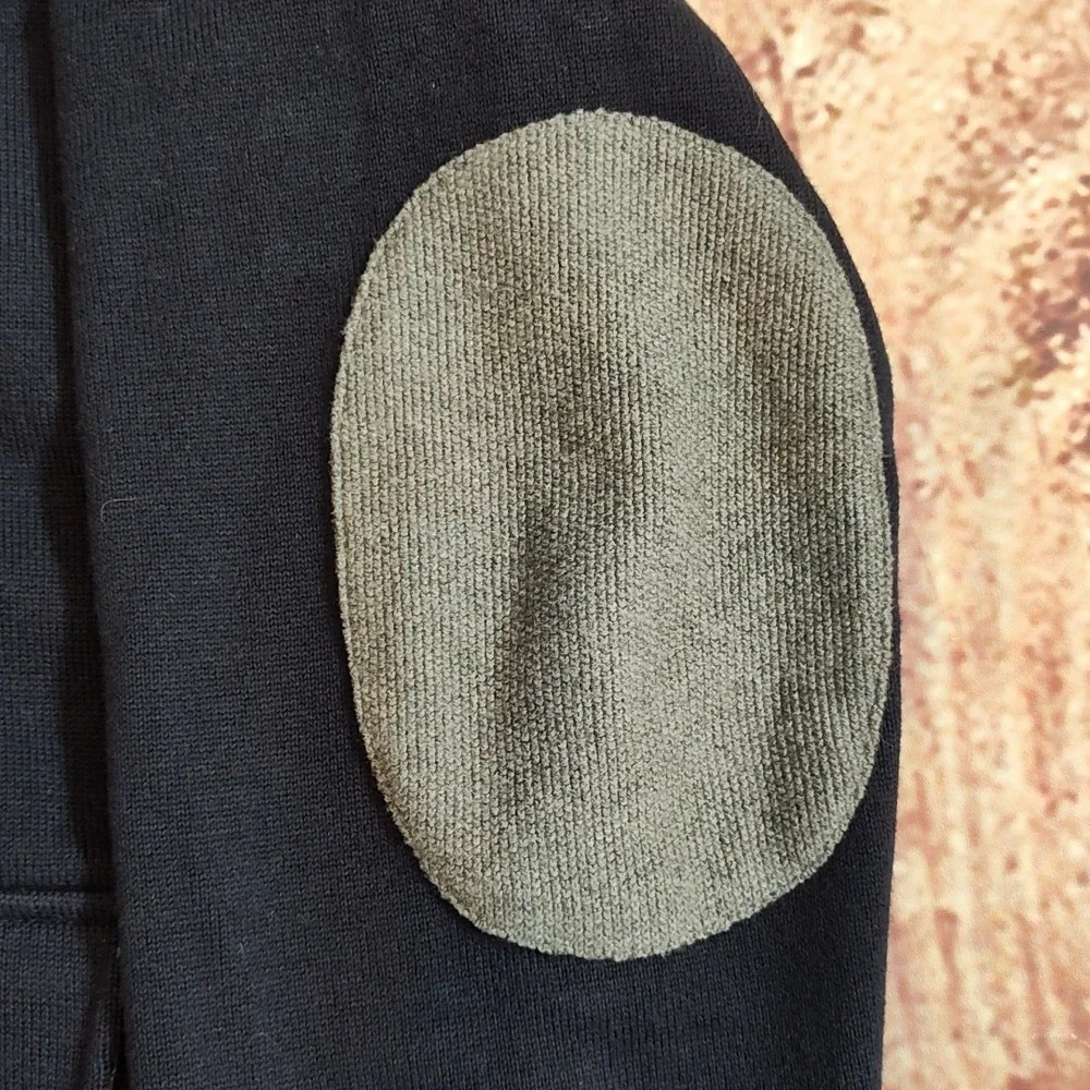 Jos. A. Bank Mens Cardigan Sweater With Arm Patches